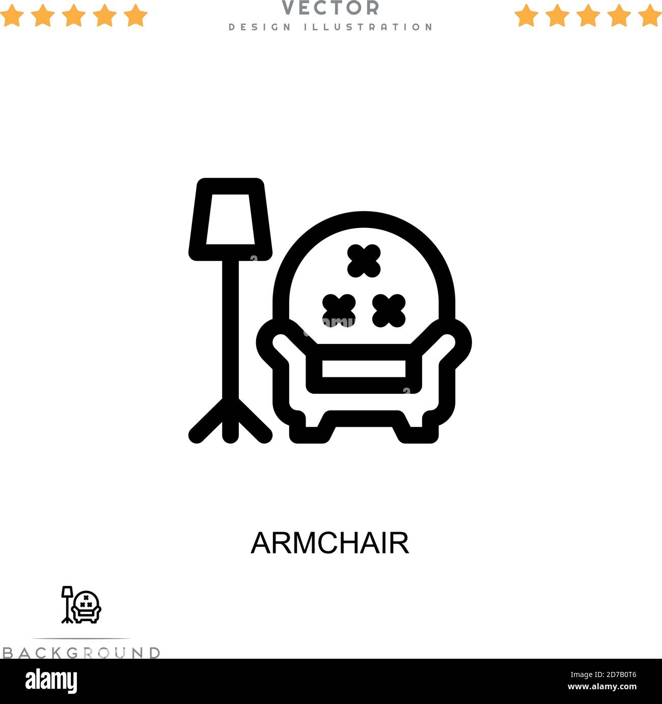 Sessel Icon. Einfaches Element aus der digitalen Störungs-Sammlung. Linie Sessel Symbol für Vorlagen, Infografiken und mehr Stock Vektor
