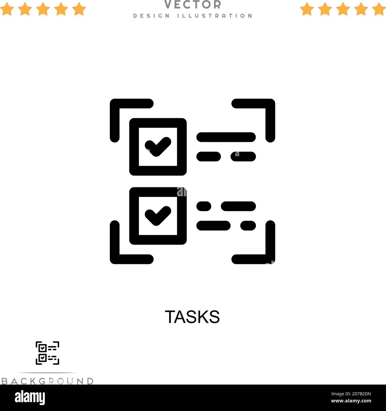 Aufgaben-Symbol. Einfaches Element aus der digitalen Störungs-Sammlung. Symbol für Linienaufgaben für Vorlagen, Infografiken und mehr Stock Vektor