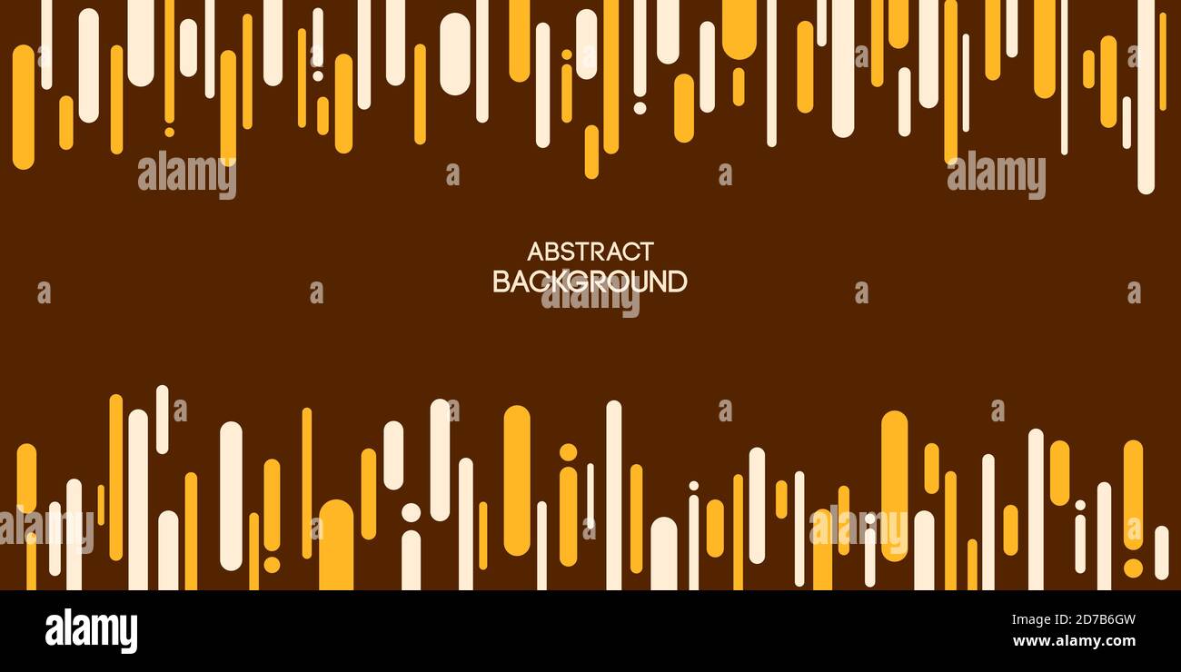 Abstrakter Hintergrund, Plakat, Banner von chaotischen vertikalen Linien, abgerundete Streifen. Geometrische Zusammensetzung. Anwendbar für Deckblätter, Plakate, Poster. Stock Vektor