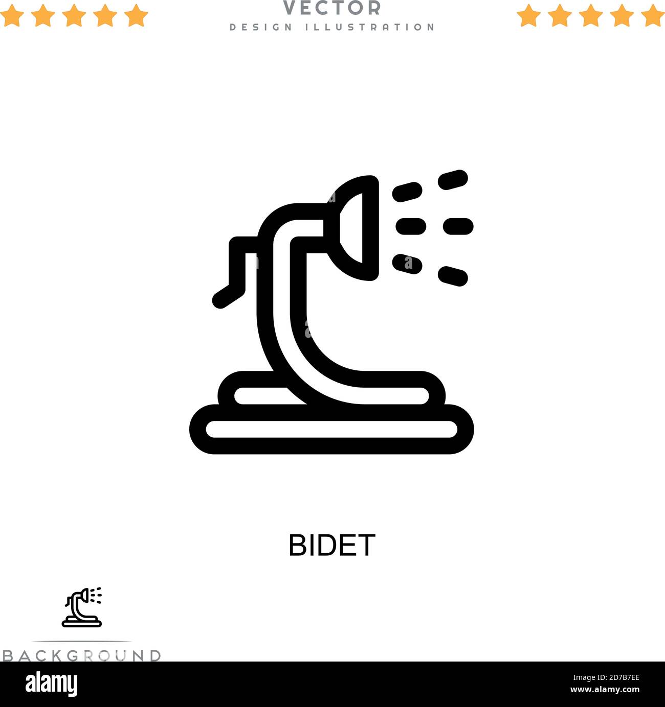 Bidet-Symbol. Einfaches Element aus der digitalen Störungs-Sammlung. Line Bidet Symbol für Vorlagen, Infografiken und mehr Stock Vektor