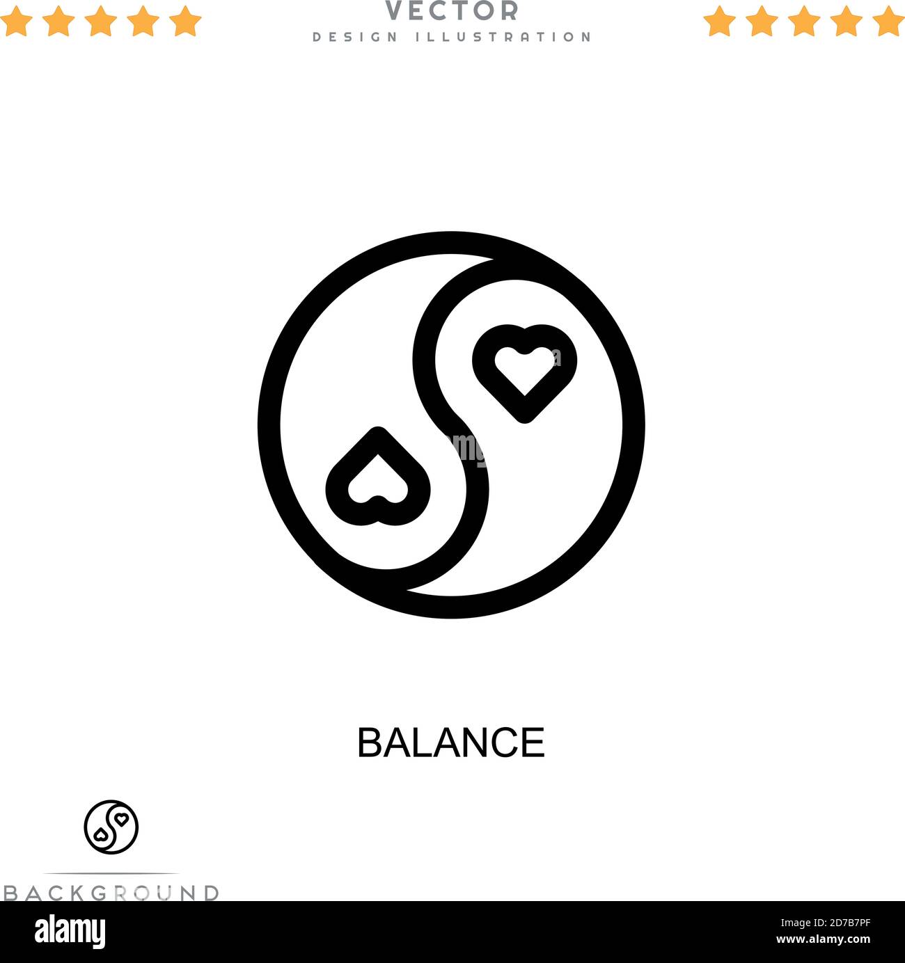 Symbol „Balance“. Einfaches Element aus der digitalen Störungs-Sammlung. Linienbalance-Symbol für Vorlagen, Infografiken und mehr Stock Vektor