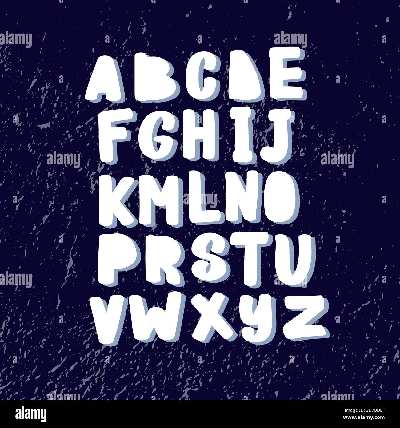 Lustige Hand gezeichnet kindisch Alphabet im skandinavischen Stil. Stock Vektor