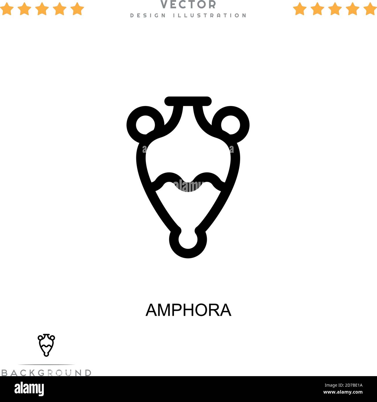 Amphora-Symbol. Einfaches Element aus der digitalen Störungs-Sammlung. Line Amphora Symbol für Vorlagen, Infografiken und mehr Stock Vektor