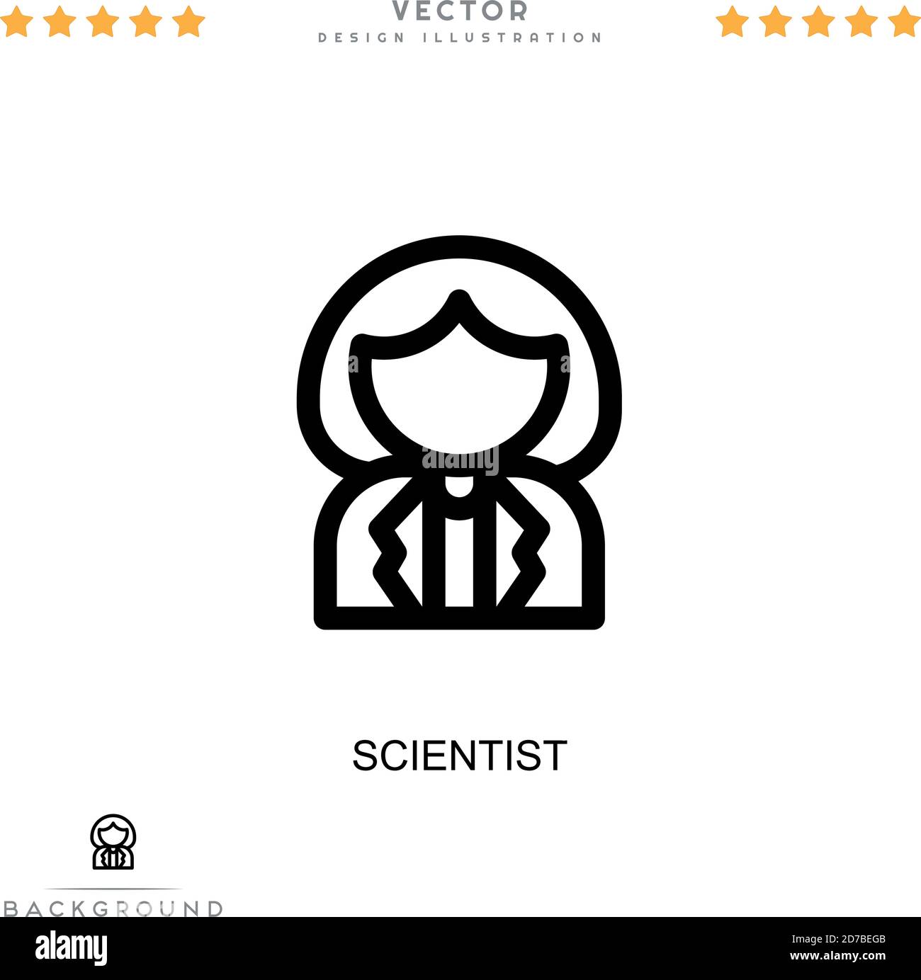 Wissenschaftler-Symbol. Einfaches Element aus der digitalen Störungs-Sammlung. Line Scientist Symbol für Vorlagen, Infografiken und mehr Stock Vektor