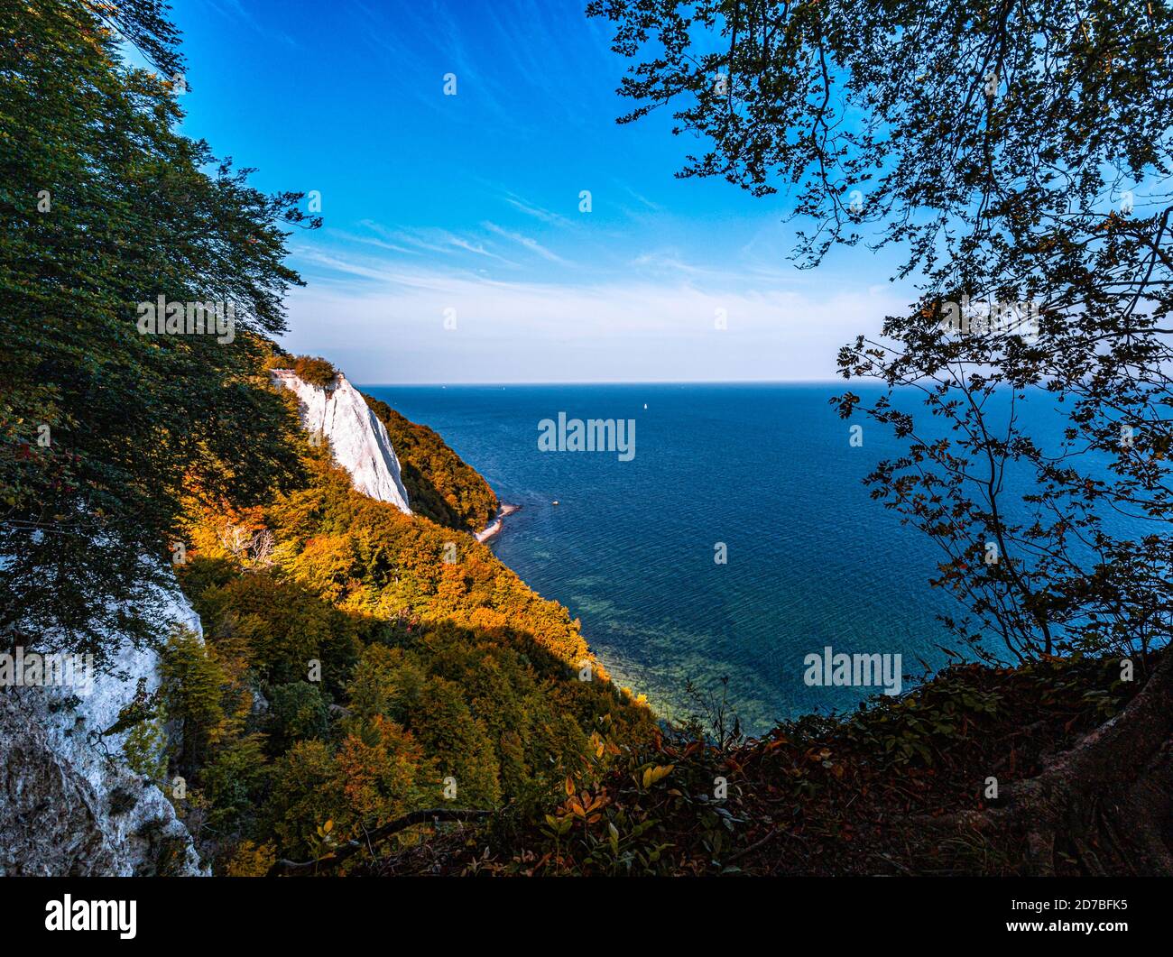 Ein Blick auf die Kreidefelsen von Rügen Stockfoto