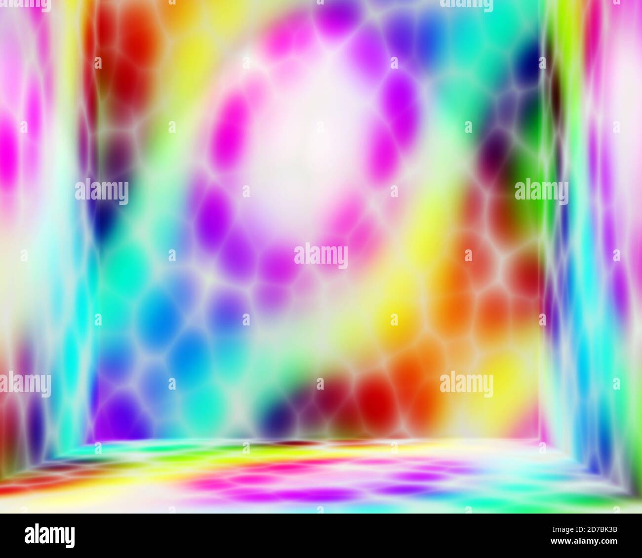 Mehrfarbiger heller Wandhintergrund. 3d-Rendering Stockfoto