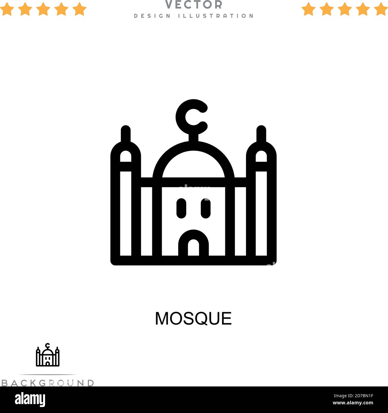 Moschee-Ikone. Einfaches Element aus der digitalen Störungs-Sammlung. Linie Moschee Symbol für Vorlagen, Infografiken und mehr Stock Vektor