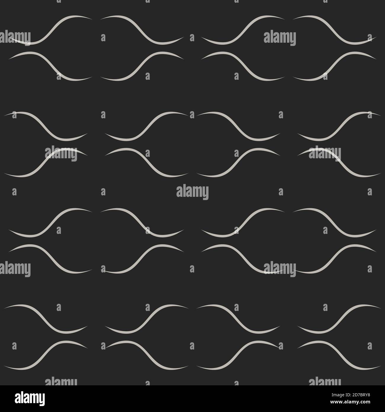 Abstraktes Nahtloses Muster silber auf schwarzem Hintergrund. Moderne, stylische Textur Stock Vektor