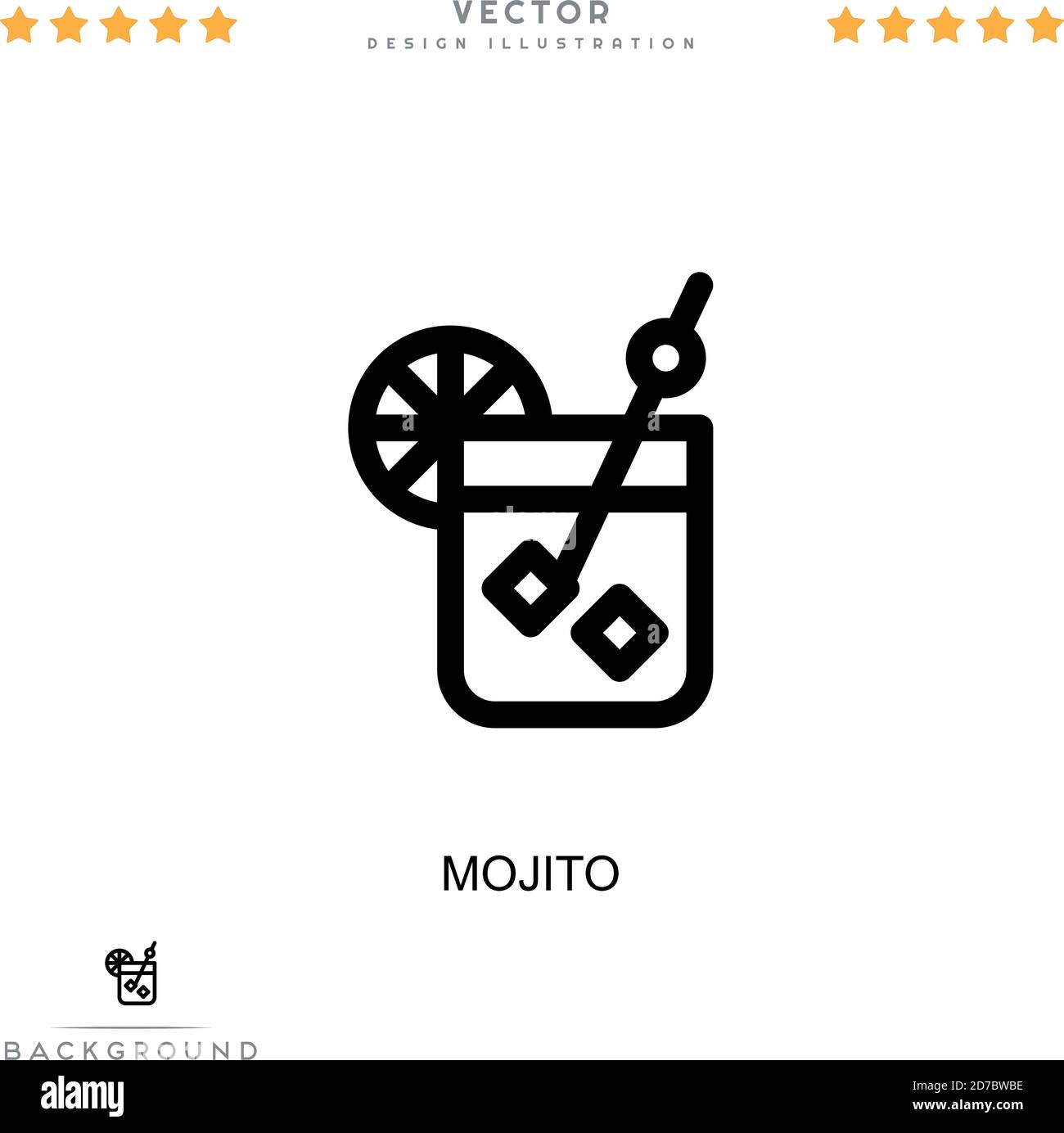 MojitoSymbol. Einfaches Element aus der digitalen StörungsSammlung
