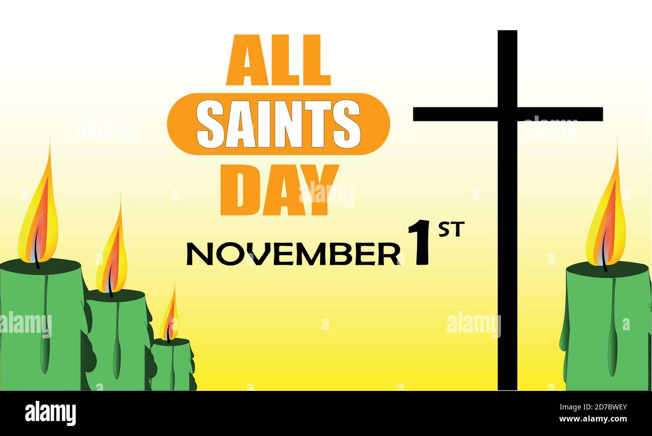 All Saints Day Poster Oder Banner Vektor Design Stock Vektor