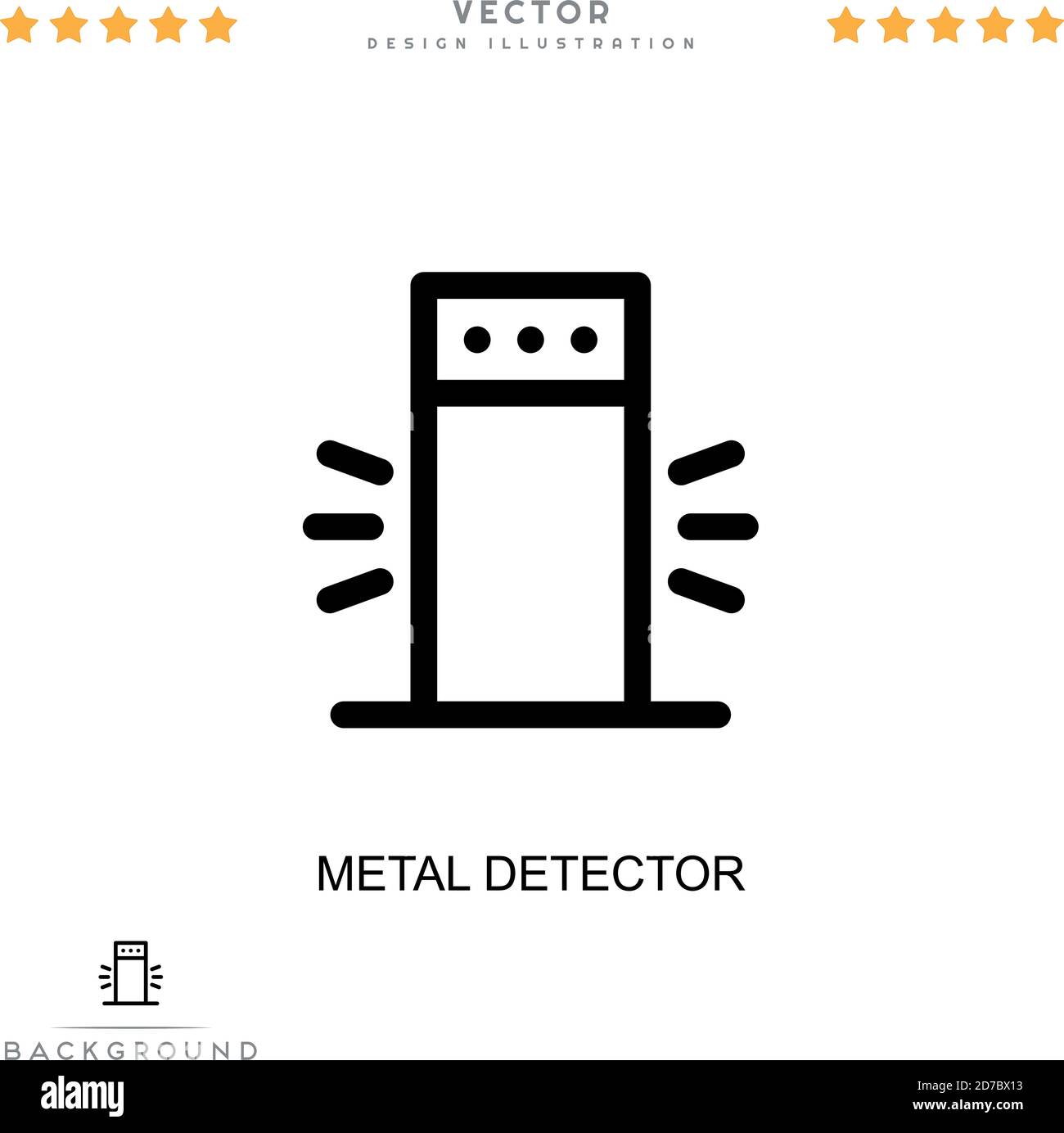 Metalldetektor-Symbol. Einfaches Element aus der digitalen Störungs-Sammlung. Line Metal Detektor Symbol für Vorlagen, Infografiken und mehr Stock Vektor