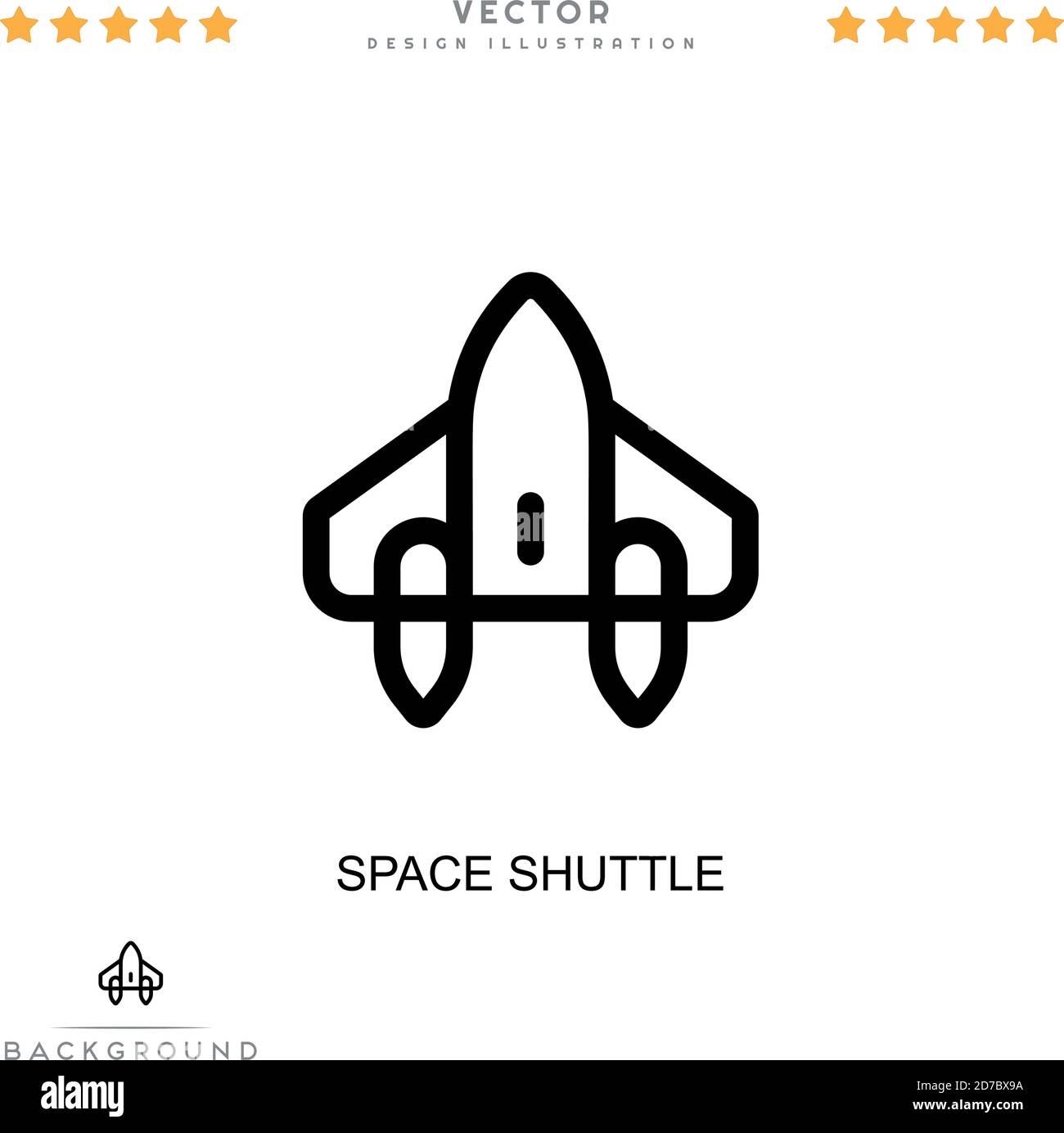 Symbol für Space Shuttle. Einfaches Element aus der digitalen Störungs-Sammlung. Line Space Shuttle Symbol für Vorlagen, Infografiken und mehr Stock Vektor