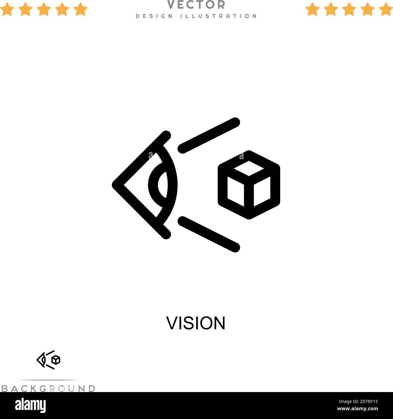 Vision-Symbol. Einfaches Element aus der digitalen Störungs-Sammlung. Line Vision Symbol für Vorlagen, Infografiken und mehr Stock Vektor