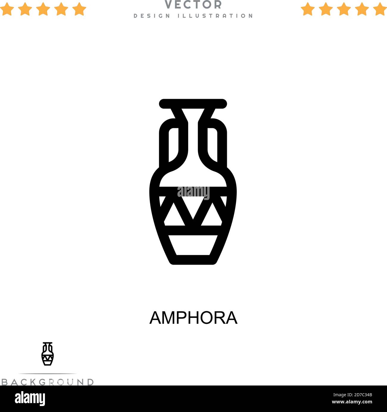 Amphora-Symbol. Einfaches Element aus der digitalen Störungs-Sammlung. Line Amphora Symbol für Vorlagen, Infografiken und mehr Stock Vektor