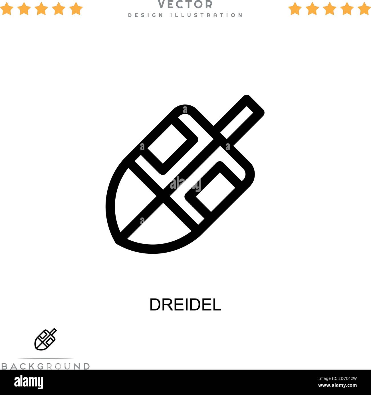 Dreidel-Symbol. Einfaches Element aus der digitalen Störungs-Sammlung. Line Dreidel Icon für Vorlagen, Infografiken und mehr Stock Vektor