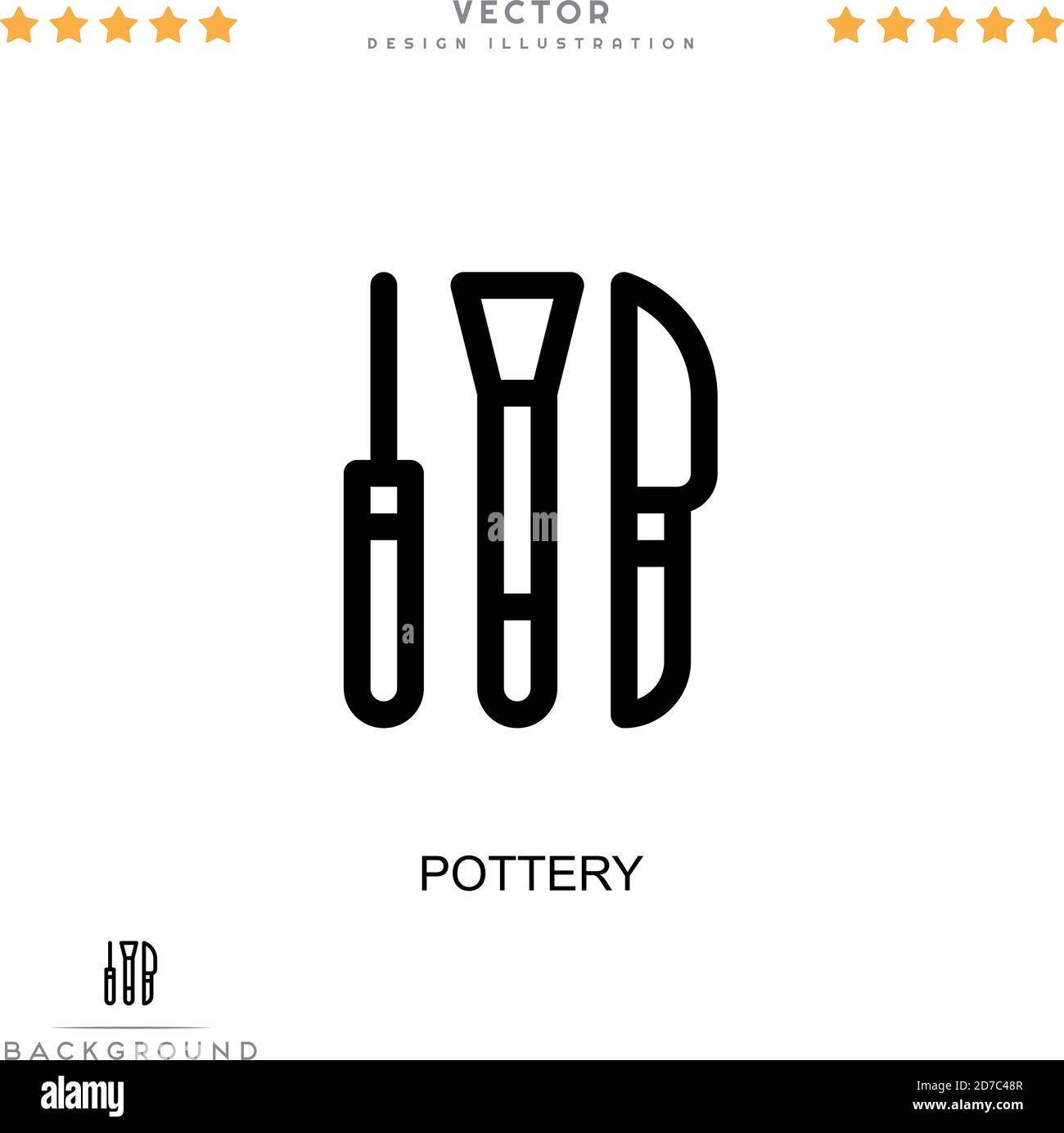 Töpferikone. Einfaches Element aus der digitalen Störungs-Sammlung. Line Pottery Symbol für Vorlagen, Infografiken und mehr Stock Vektor