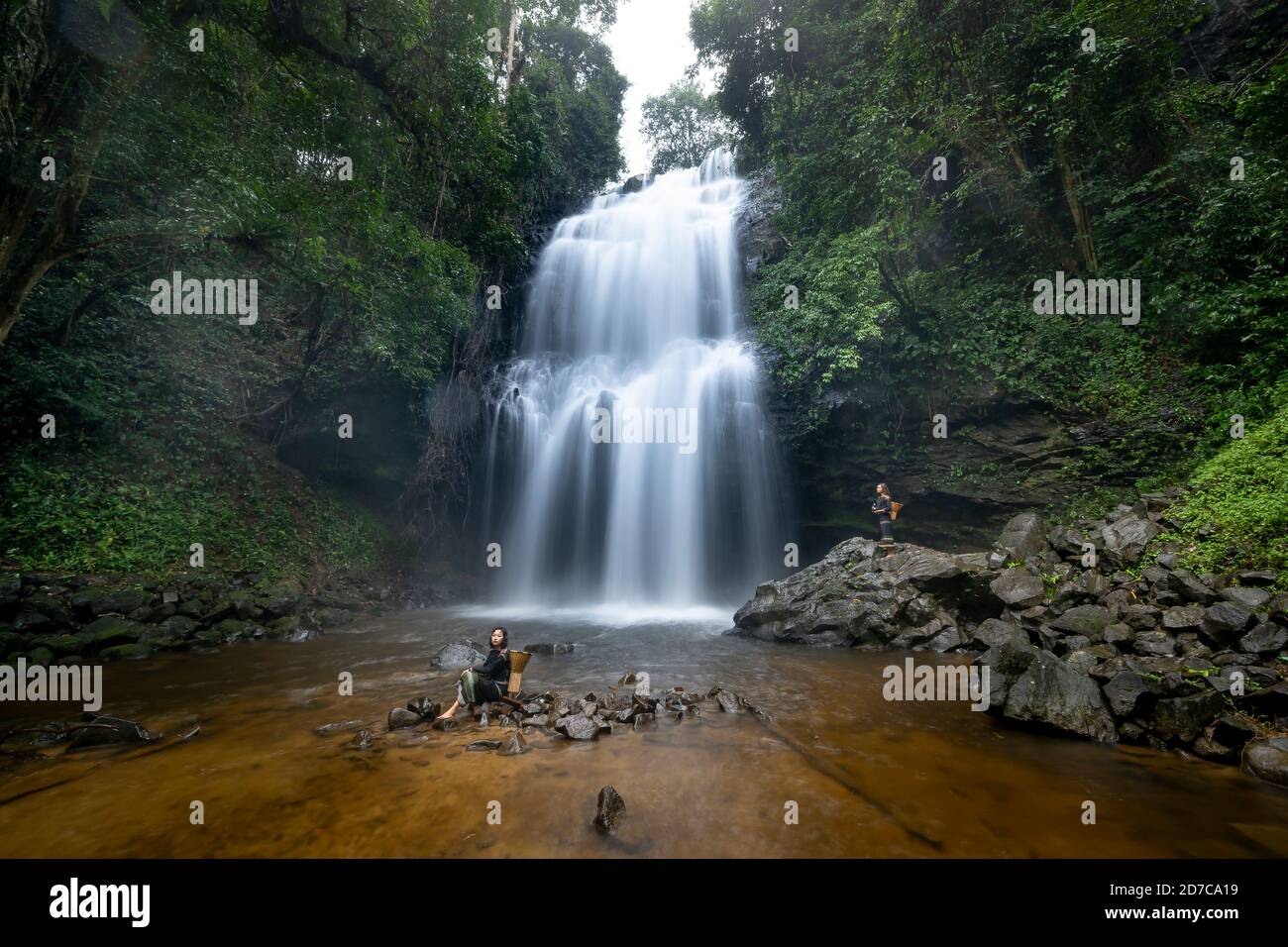 Provinz Dak Nong, Vietnam - 5. September 2020: Lieng Nung Wasserfall in der Provinz Dak Nong, Vietnam Stockfoto