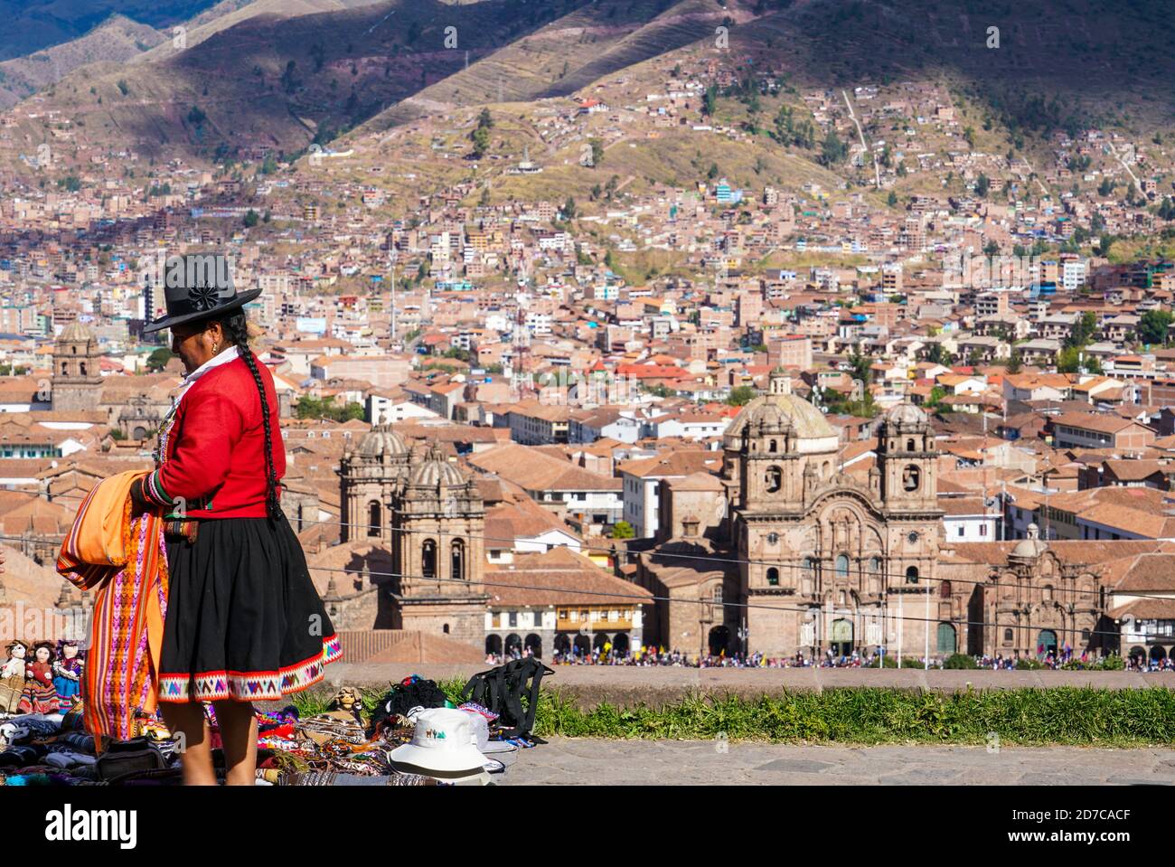 Blick auf Cusco Stockfoto