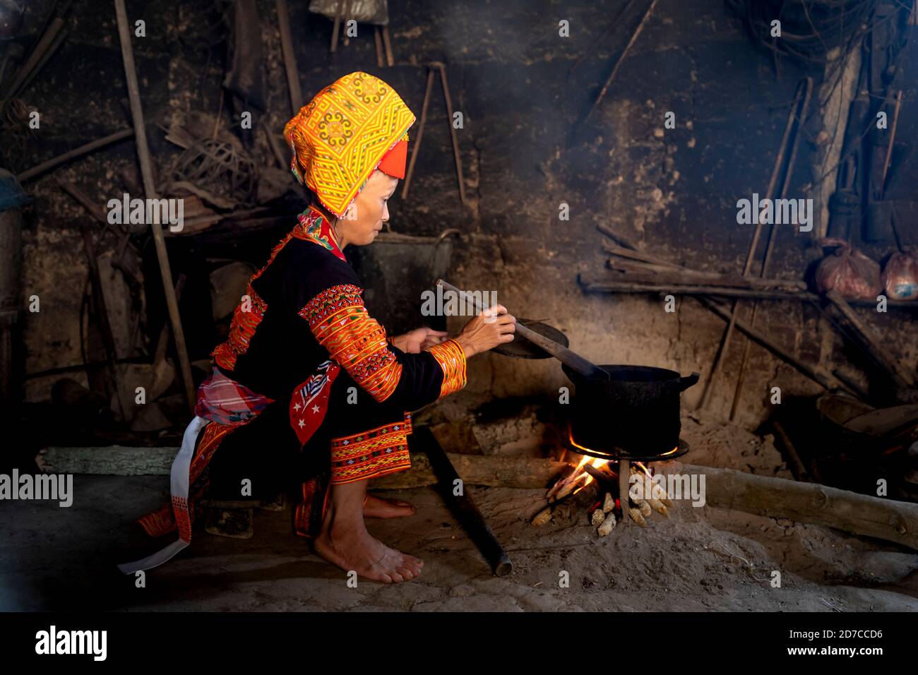 AI Quoc Kommune, Bezirk Loc Binh, lang Son - 22. September 2020: Live-Szene von Dao Lu Gang ethnischen Minderheiten in Ai Quoc Kommune, Loc Binh Distr Stockfoto