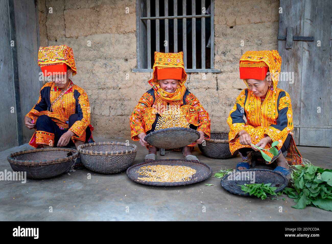 AI Quoc Kommune, Bezirk Loc Binh, lang Son - 22. September 2020: Live-Szene von Dao Lu Gang ethnischen Minderheiten in Ai Quoc Kommune, Loc Binh Distr Stockfoto