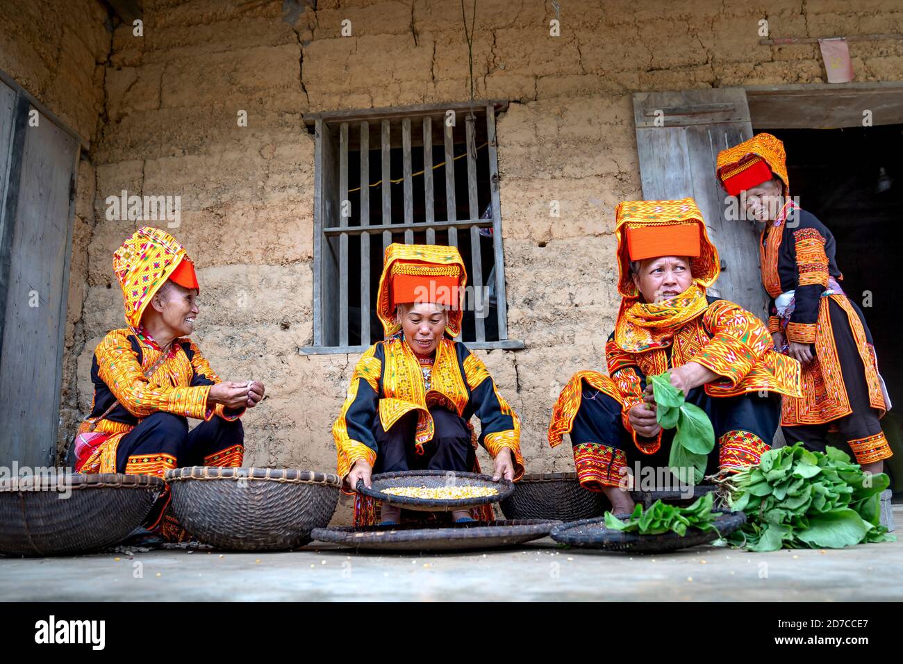 AI Quoc Kommune, Bezirk Loc Binh, lang Son - 22. September 2020: Live-Szene von Dao Lu Gang ethnischen Minderheiten in Ai Quoc Kommune, Loc Binh Distr Stockfoto