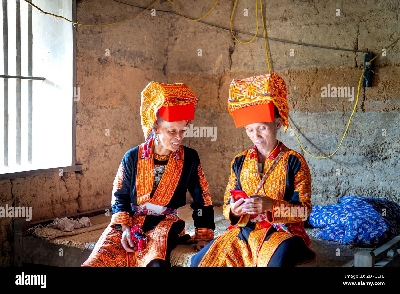 AI Quoc Kommune, Bezirk Loc Binh, lang Son - 22. September 2020: Live-Szene von Dao Lu Gang ethnischen Minderheiten in Ai Quoc Kommune, Loc Binh Distr Stockfoto