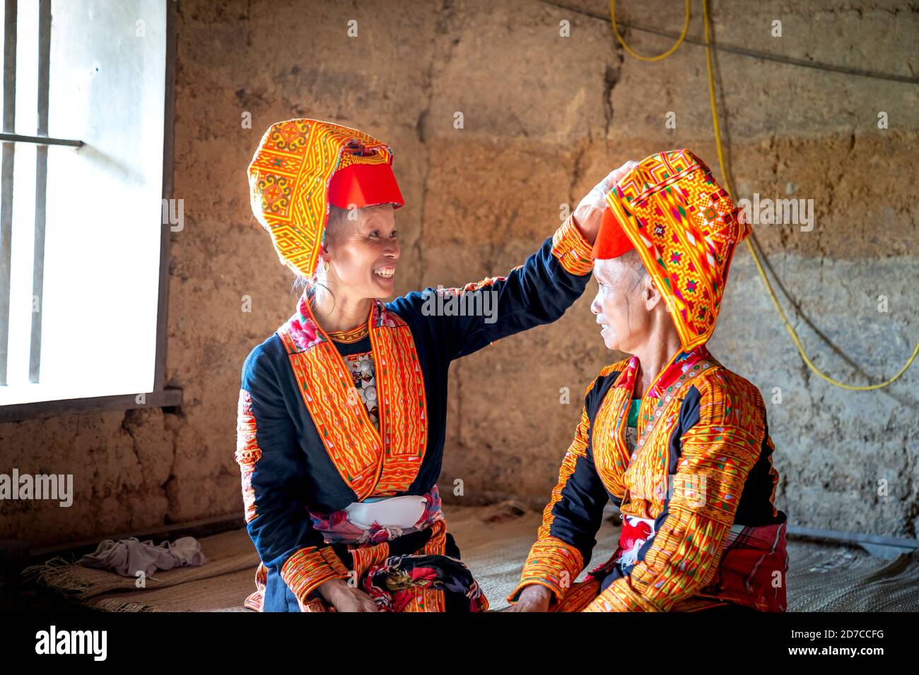 AI Quoc Kommune, Bezirk Loc Binh, lang Son - 22. September 2020: Live-Szene von Dao Lu Gang ethnischen Minderheiten in Ai Quoc Kommune, Loc Binh Distr Stockfoto
