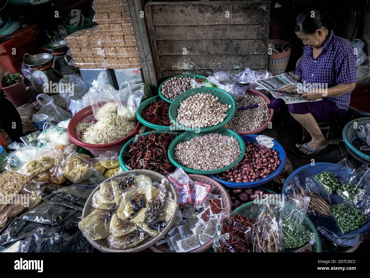 Straßenmarkt in Bangkok Stockfoto