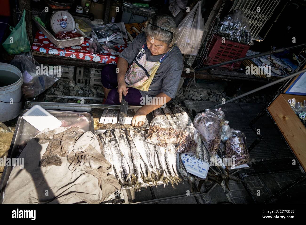 Fischmarkt in Bangkok Stockfoto