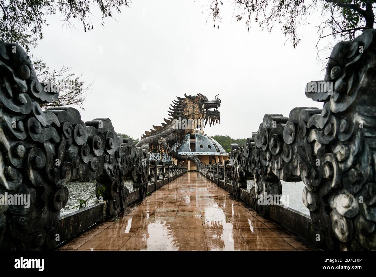 Abgebrochene Waterpark in Vietnam. Stockfoto