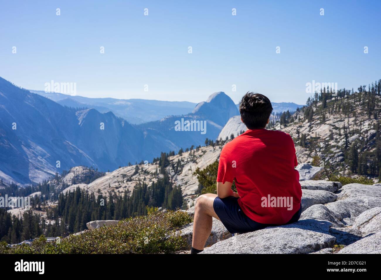 Yosemite Olmsted Point Tenaya Lake Stockfoto