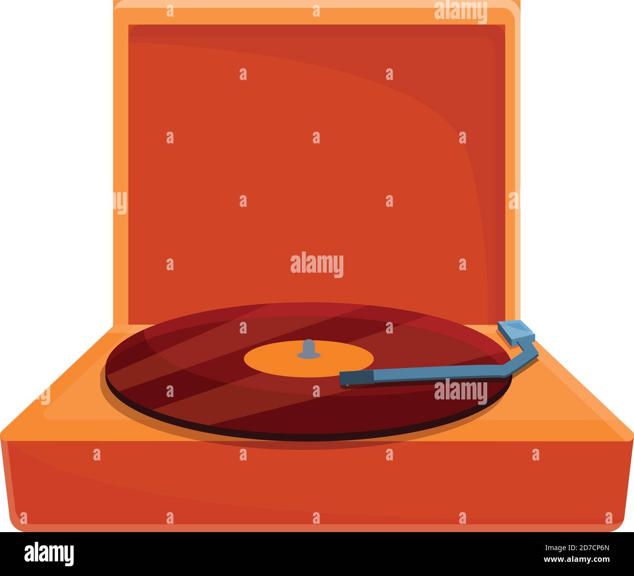 Home Vinyl-Player-Symbol. Cartoon von Home Vinyl-Player Vektor-Symbol für Web-Design isoliert auf weißem Hintergrund Stock Vektor