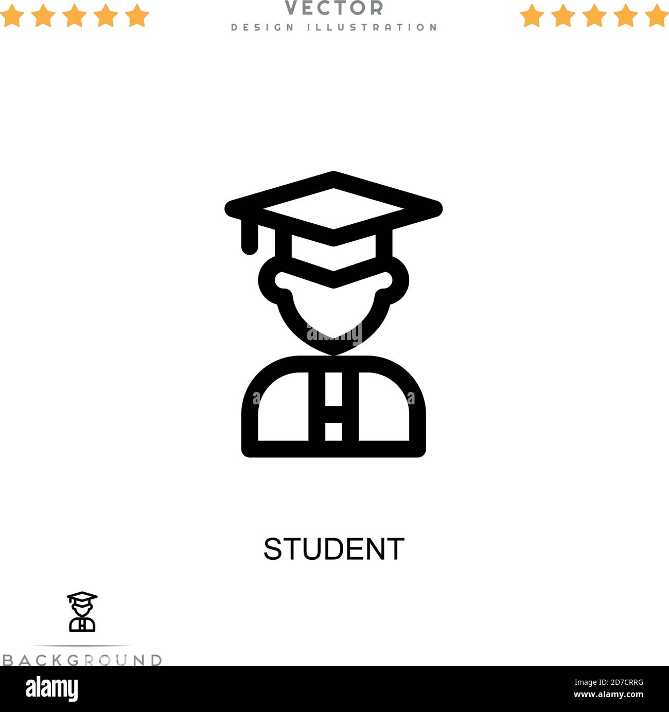 Studierendensymbol. Einfaches Element aus der digitalen Störungs-Sammlung. Line Student Symbol für Vorlagen, Infografiken und mehr Stock Vektor