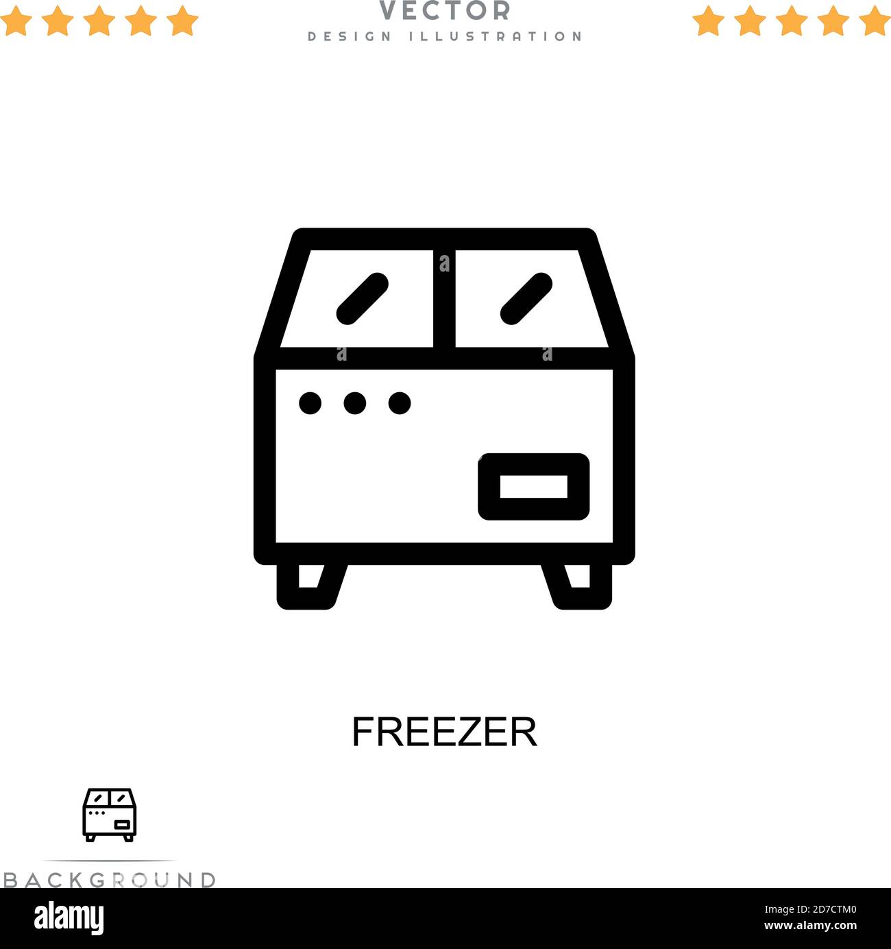 Symbol für Gefriergerät. Einfaches Element aus der digitalen Störungs-Sammlung. Line Freezer Symbol für Vorlagen, Infografiken und mehr Stock Vektor