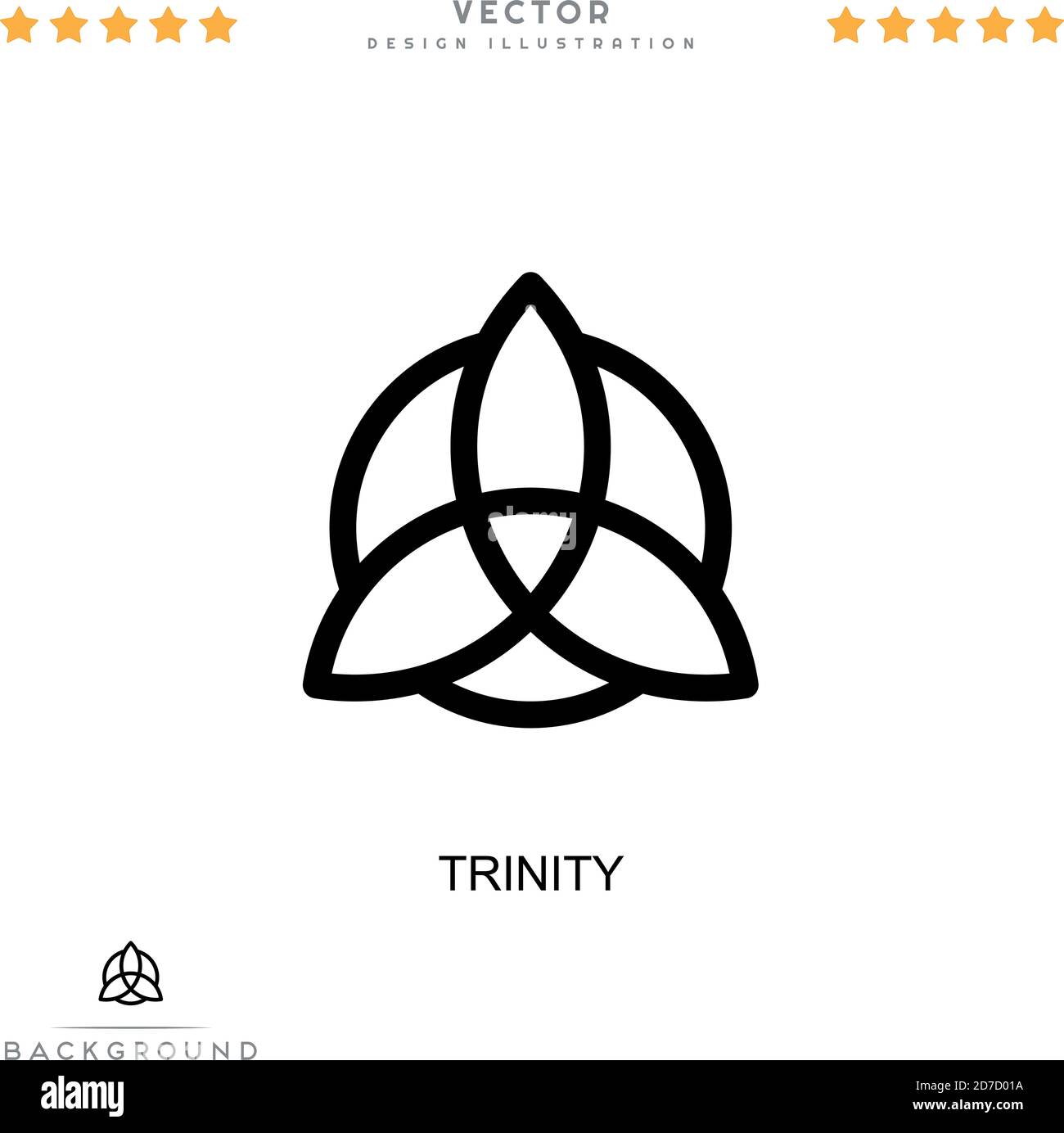 Trinity-Symbol. Einfaches Element aus der digitalen Störungs-Sammlung. Line Trinity Icon für Vorlagen, Infografiken und mehr Stock Vektor