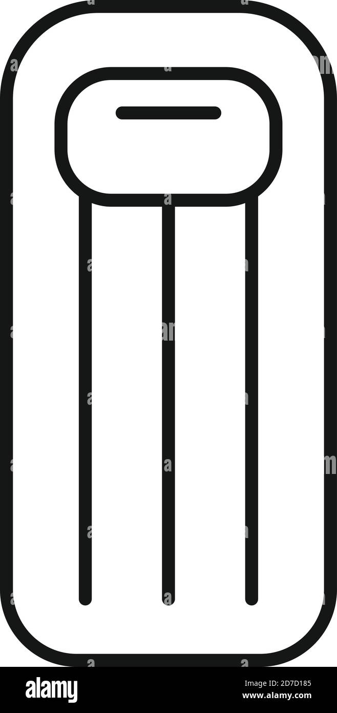 Symbol für Strandmatratzen. Umriss Strand Matratze Vektor-Symbol für Web-Design isoliert auf weißem Hintergrund Stock Vektor