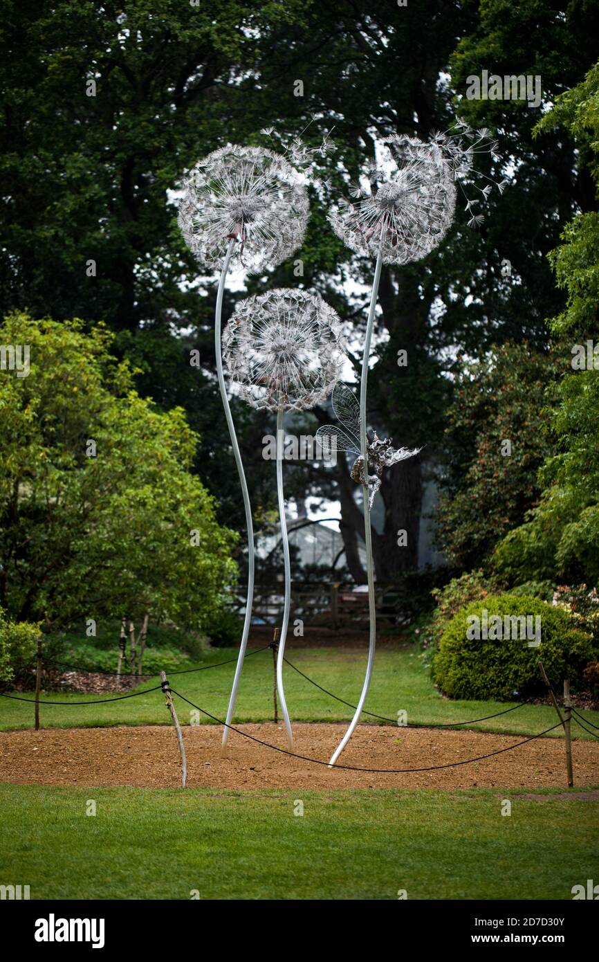 Wisley Gardens; Drahtskulptur; Großbritannien Stockfoto