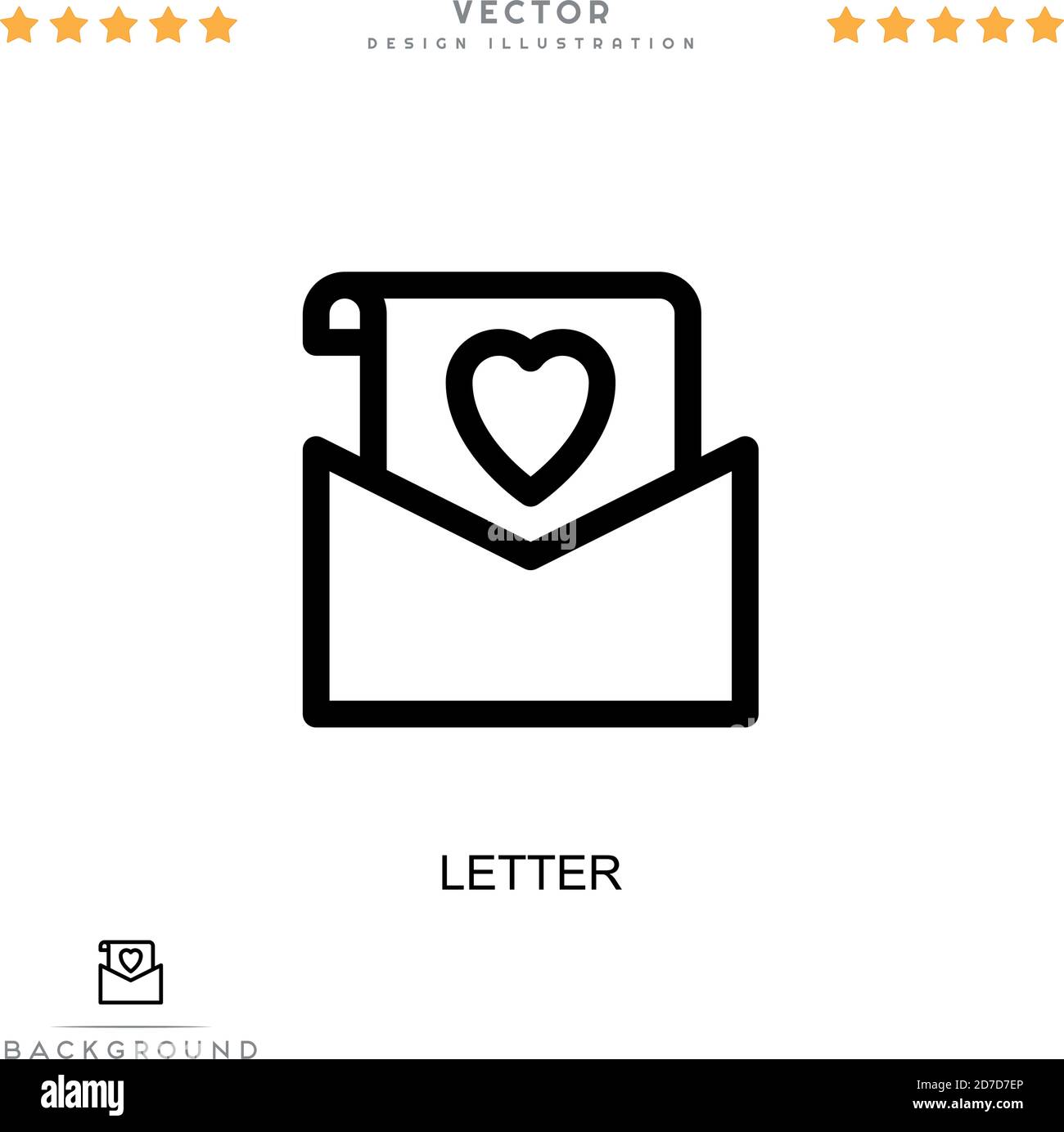 Buchstabensymbol. Einfaches Element aus der digitalen Störungs-Sammlung. Linienbrief-Symbol für Vorlagen, Infografiken und mehr Stock Vektor