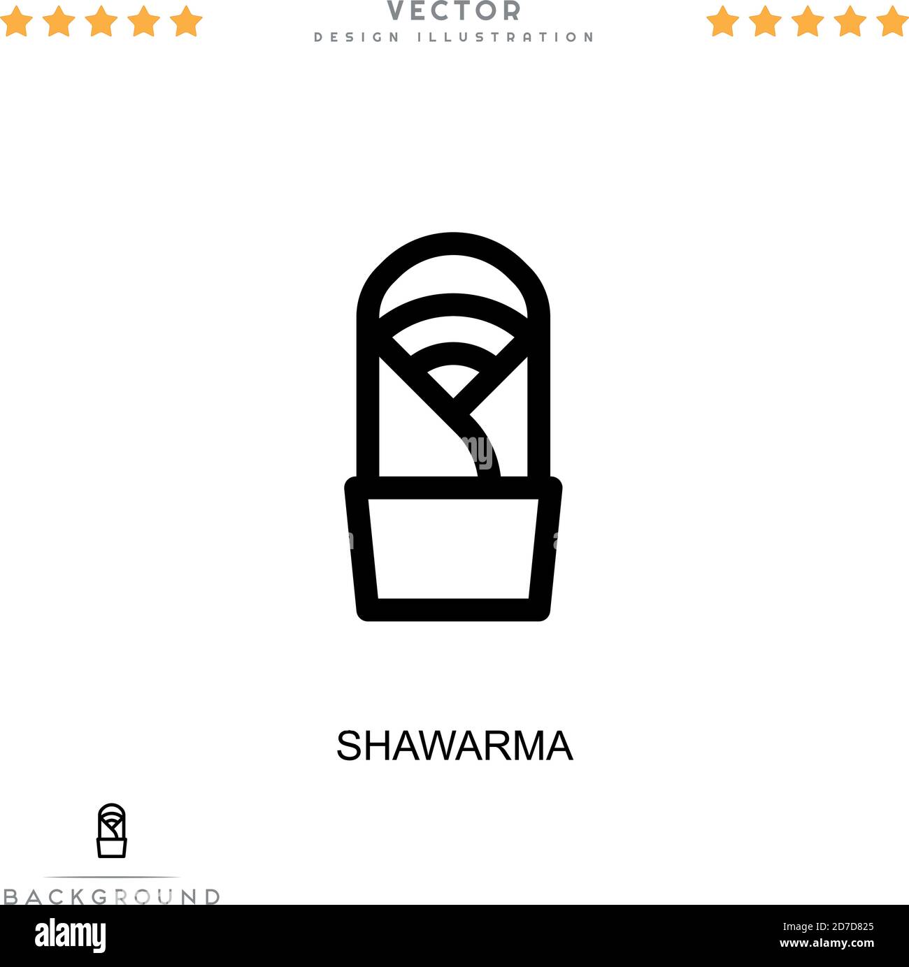 Shawarma-Symbol. Einfaches Element aus der digitalen Störungs-Sammlung. Linie Shawarma Symbol für Vorlagen, Infografiken und mehr Stock Vektor