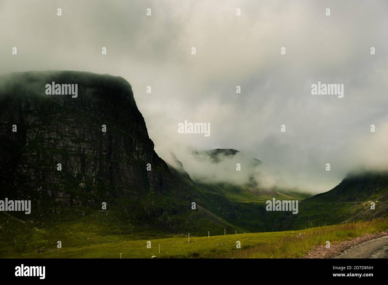 Bealach Na Ba Pass von unten, Schottland Stockfoto