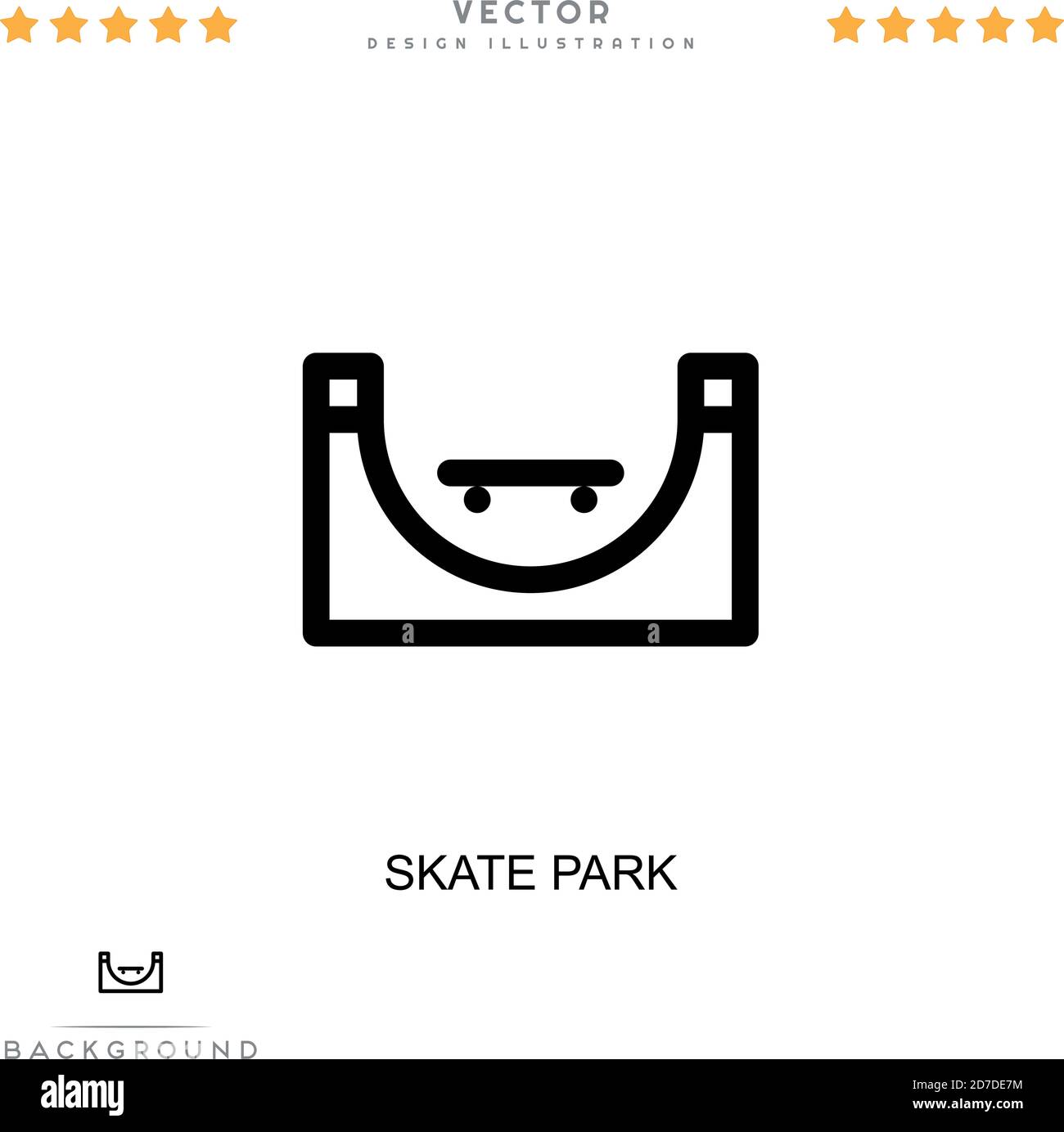 Skatepark-Symbol. Einfaches Element aus der digitalen Störungs-Sammlung. Line Skate Park Symbol für Vorlagen, Infografiken und mehr Stock Vektor