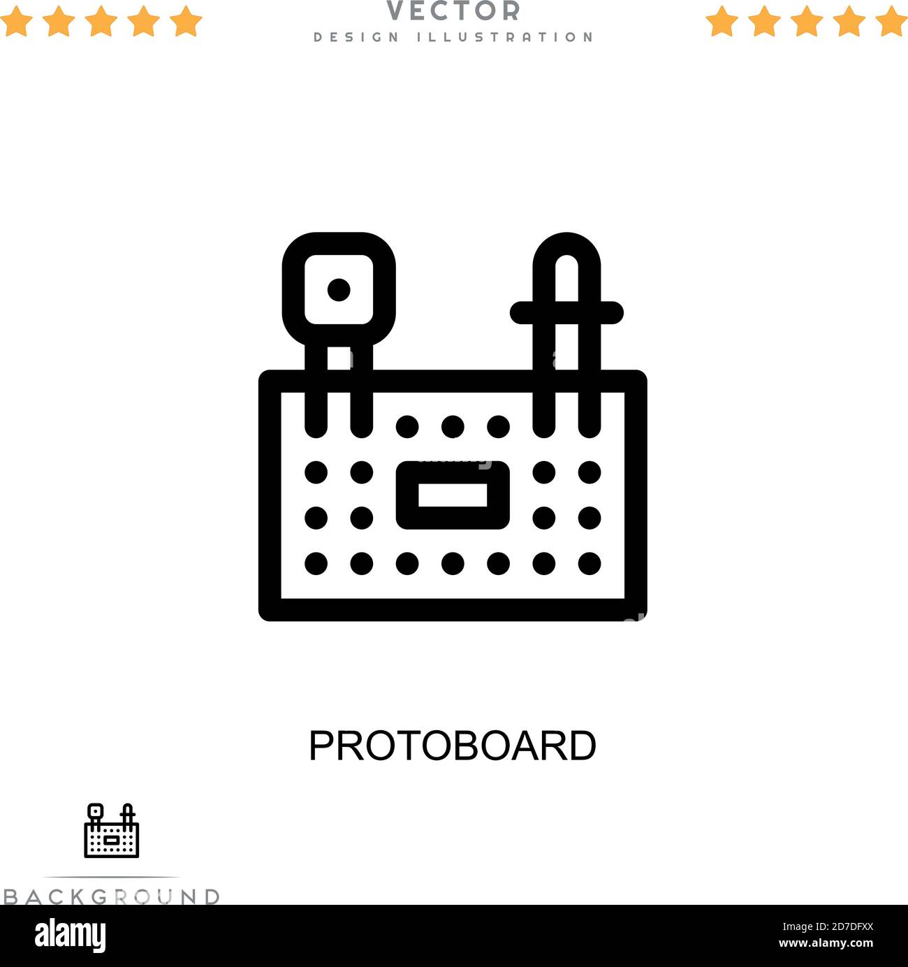 Protoboard-Symbol. Einfaches Element aus der digitalen Störungs-Sammlung. Line Protoboard Symbol für Vorlagen, Infografiken und mehr Stock Vektor
