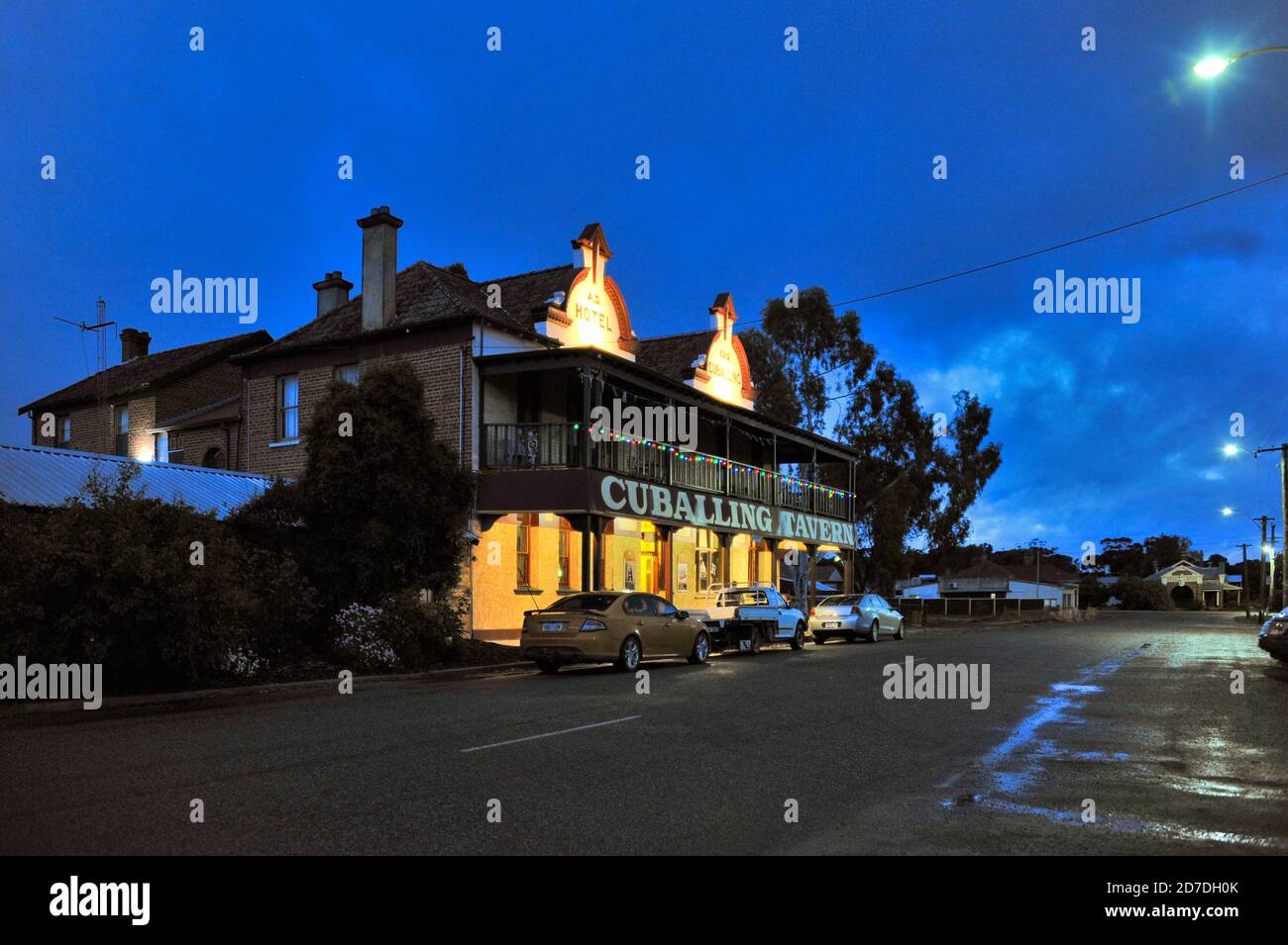 Cuballing Pub ist ein typisches westaustralisches Wheatbelt Country Pub aus dem frühen 20. Jahrhundert. Stockfoto