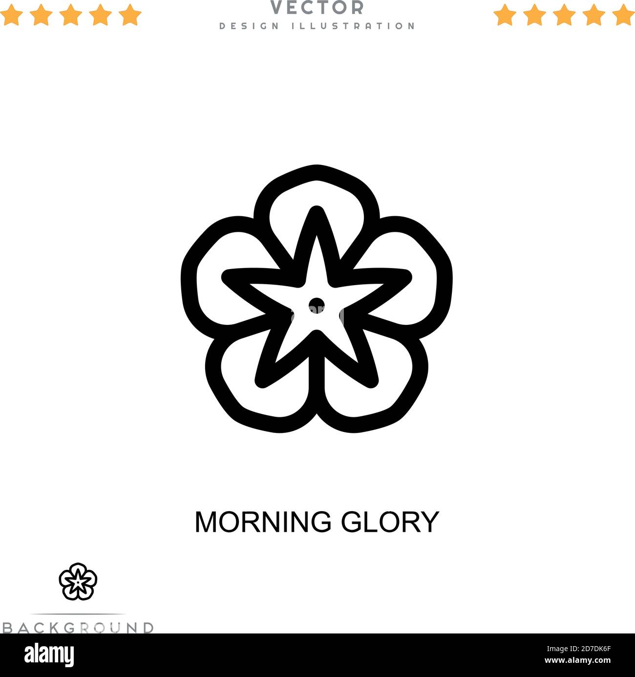 Symbol für den Ruhm des Morgens. Einfaches Element aus der digitalen Störungs-Sammlung. Line Morning Glory Icon für Vorlagen, Infografiken und mehr Stock Vektor