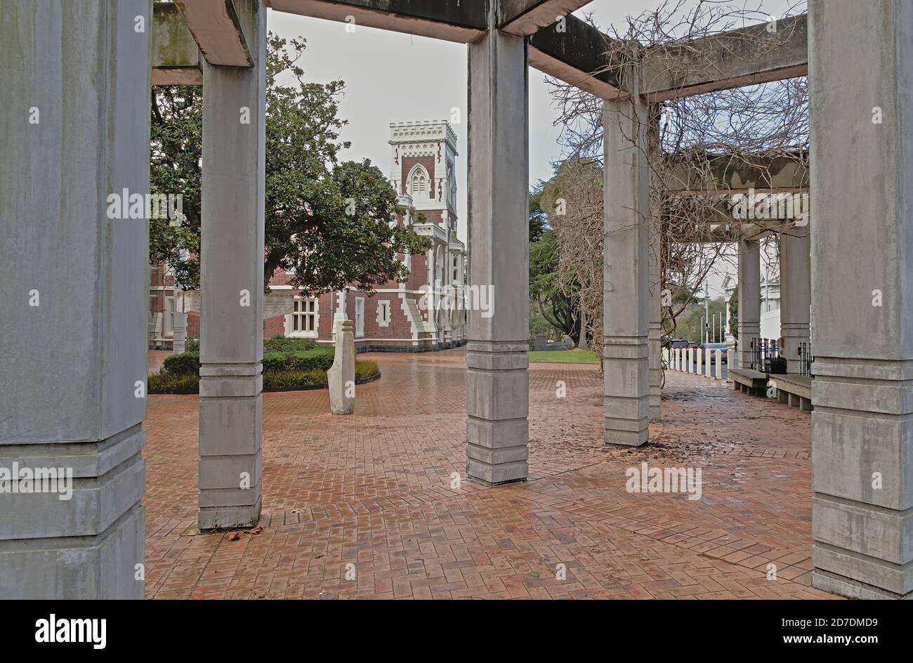 AUCKLAND, NEUSEELAND - 15. Aug 2019: Auckland / Neuseeland - August 15 2019: VEW des neuseeländischen Justizministeriums Auckland High Court Stockfoto