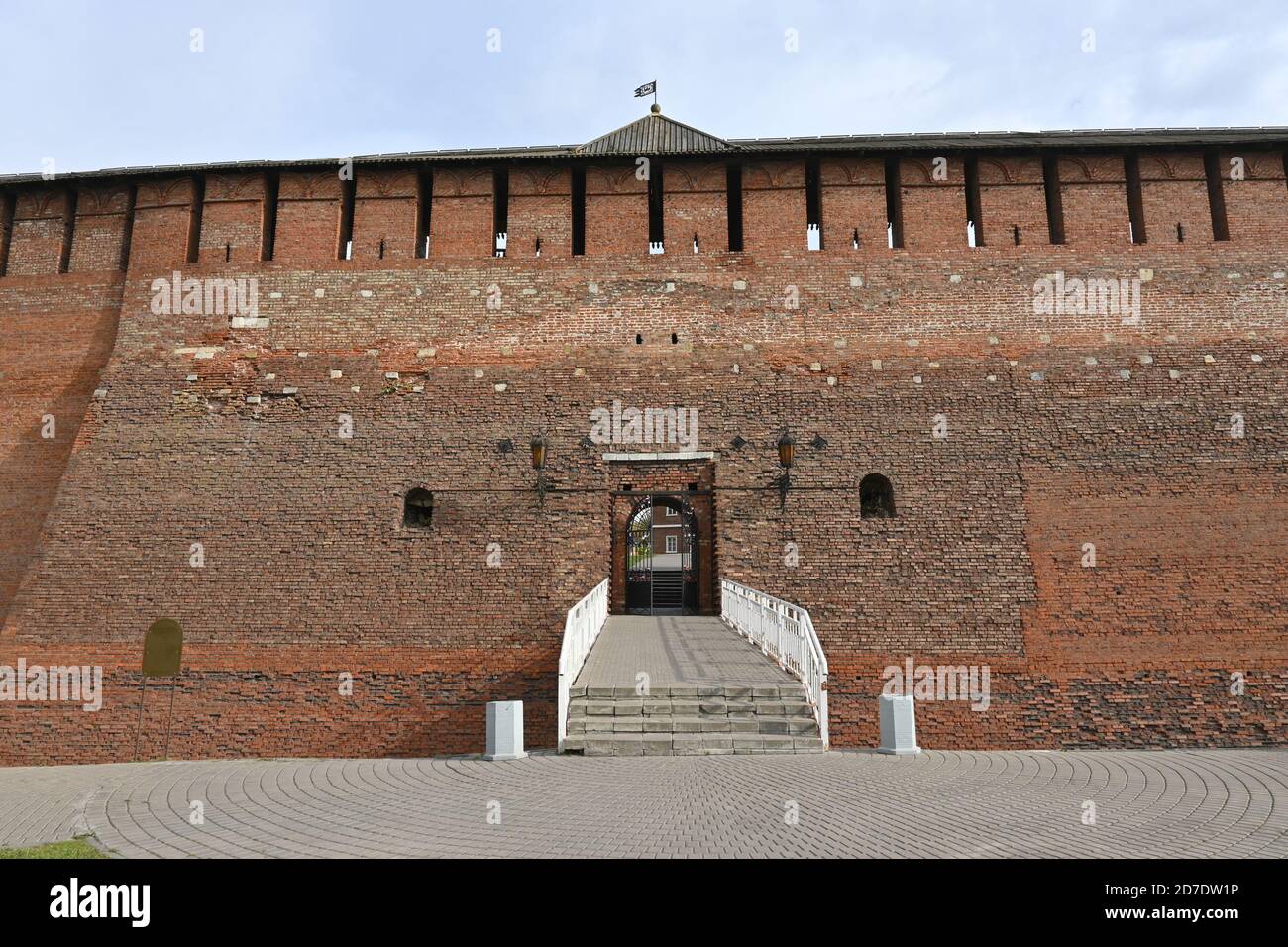 Kreml in Kolomna. Überreste einer Festung aus dem 16. Jahrhundert in der Stadt Kolomna im Osten der Region Moskau. Stockfoto