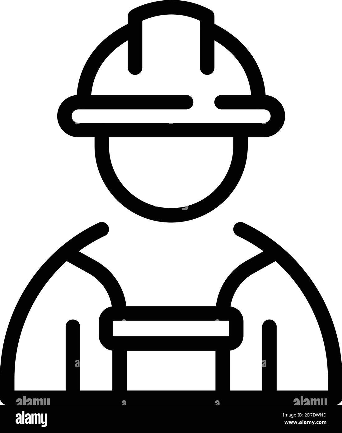 Student Job Konstruktor Symbol. Outline Student Job Konstruktor Vektor-Symbol für Web-Design isoliert auf weißem Hintergrund Stock Vektor