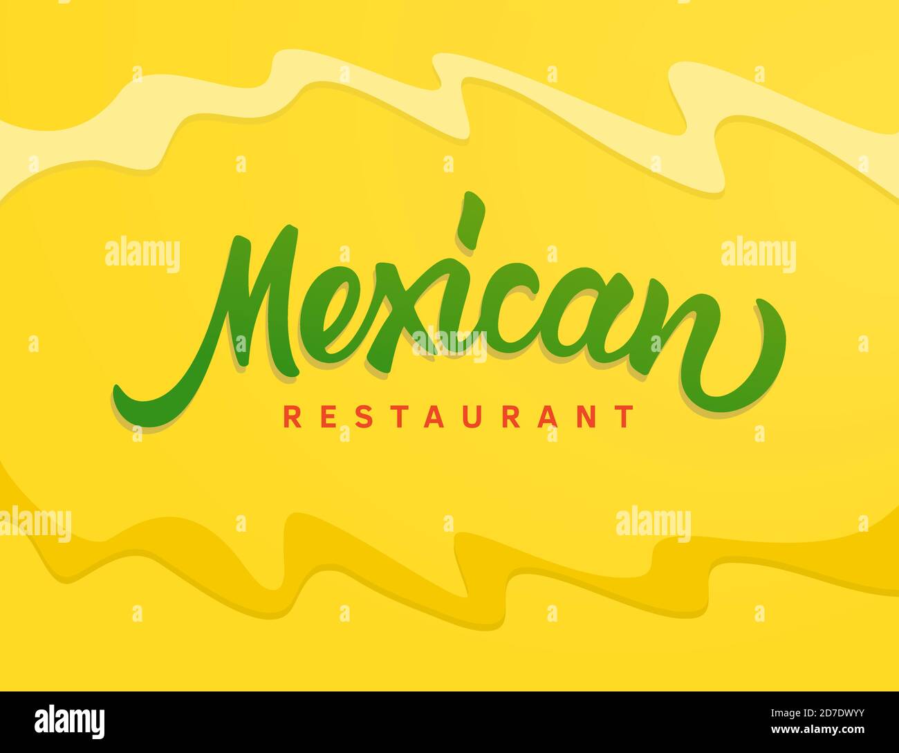Mexikanisches Restaurant Vektor Text Logo Stock Vektor