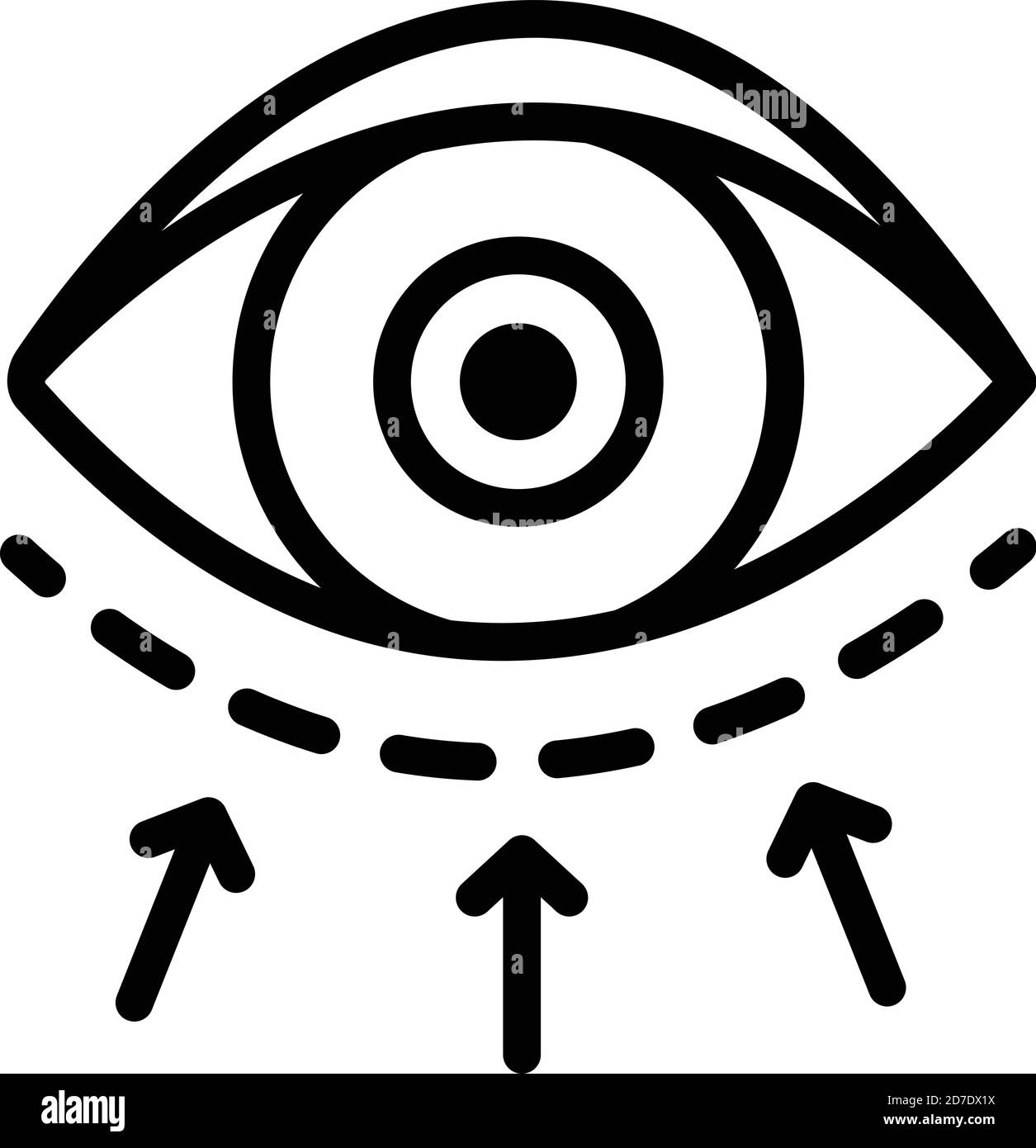 Symbol für Augenhautkorrektur. Vektorsymbol für die Korrektur der Augenhaut für Webdesign auf weißem Hintergrund isoliert Stock Vektor