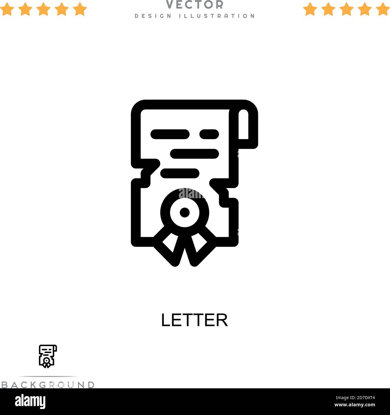 Buchstabensymbol. Einfaches Element aus der digitalen Störungs-Sammlung. Linienbrief-Symbol für Vorlagen, Infografiken und mehr Stock Vektor